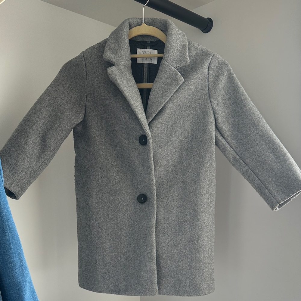 Zara Gray Wool Blend Coat